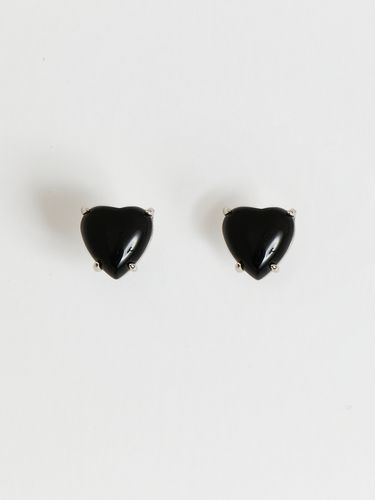 Petite Heart Earrings_Black - viollina - Modalova