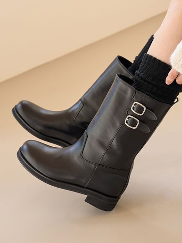 Midi Buckle Boots_2 Colors - clets - Modalova