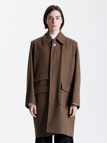 Single-Breasted Balmacaan Coat _ - LA MER MA MAISON - Modalova