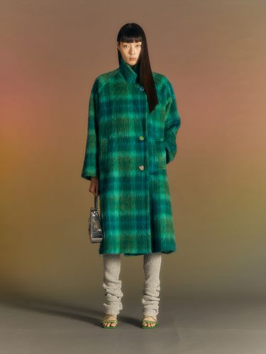 Carin Check Raglan Coat_Green/Blue - ADSB ANDERSSON BELL for WOMEN - Modalova