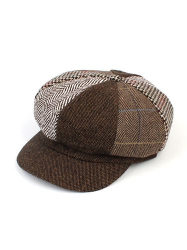 Patchwork Herringbone Wool Newsboy Cap - Universal chemistry - Modalova