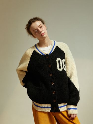 Varsity Alpaca Knit Cardigan () - GREENBUTTER - Modalova