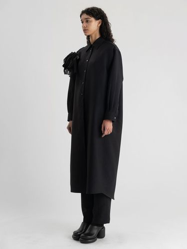 Oversized Wool Silk Shirt Dress - Arch The - Modalova