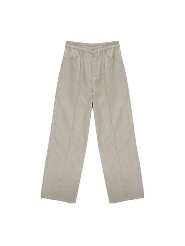 Corduroy Rough Cut Pants - Beige - Matin Kim - Modalova