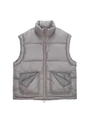 Folded Pocket Down Vest For Men - Biege - Matin Kim - Modalova