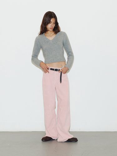 Corduroy Wide Denim_Pink - THINK PLANT - Modalova