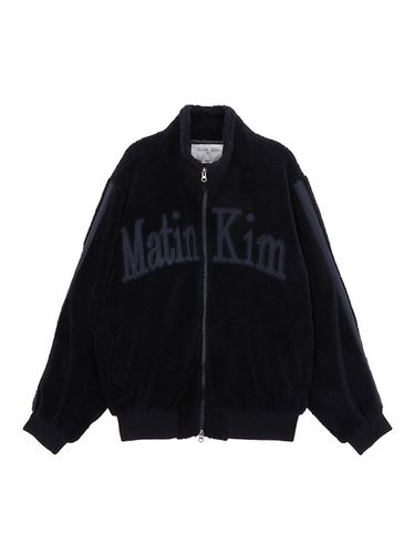 Logo Designed Fleece Jumper - Black - Matin Kim - Modalova