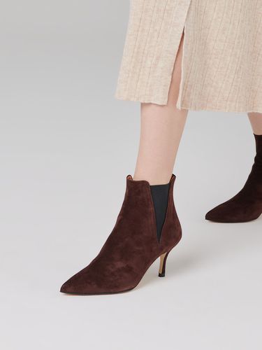 Chrystie Chelsea Boots_Dark Brown Suede - CHAUSSURE LAPIN - Modalova