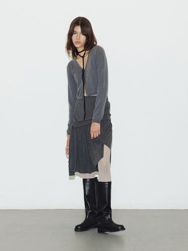 Shirring Tied Skirt_Gray - THINK PLANT - Modalova