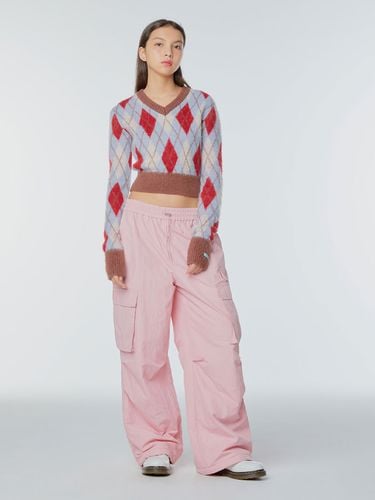 Pleated Wide-leg Cargo Pants - INSTANTFUNK - Modalova