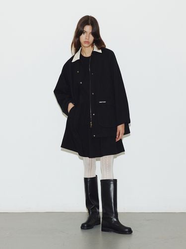 Cotton Padded Coat_Black - THINK PLANT - Modalova