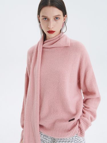 Muffler Draping Knit Pullover _ - CENTAUR.KR - Modalova