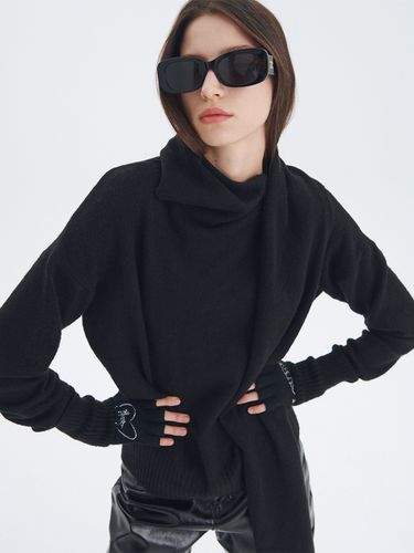 Muffler Draping Knit Pullover _ - CENTAUR.KR - Modalova