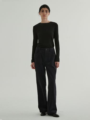 Corduroy Daily Pants _ Navy - STEP AROUND - Modalova