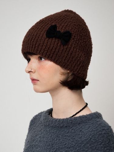 Furry Ribbon Beanie_Brown - FUNFROMFUN - Modalova