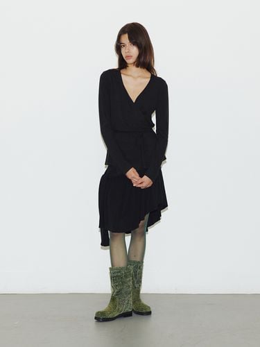 Shirring Tied Skirt_Black - THINK PLANT - Modalova