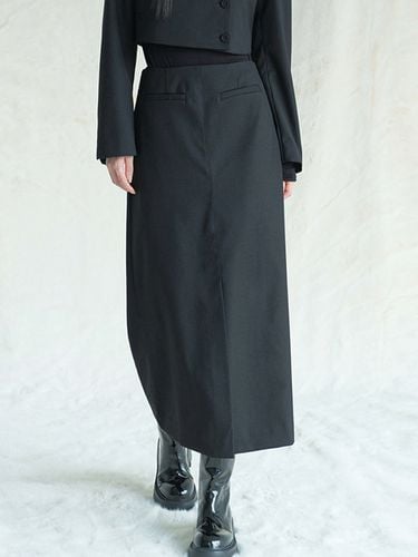 Karin Slit Maxi Long Skirt (Black) - AVANDRESS - Modalova