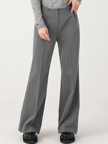 Line Boots-Cut Slacks (Grey) - AVANDRESS - Modalova