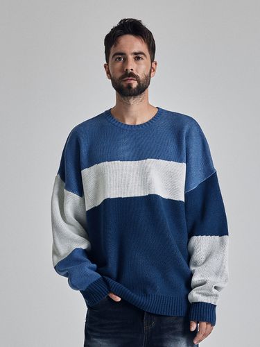 Colorblock Oversized Pullover Knit Sweater - OTHERFITS - Modalova