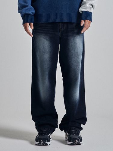 Washed Denim Pant - Dark Blue - OTHERFITS - Modalova