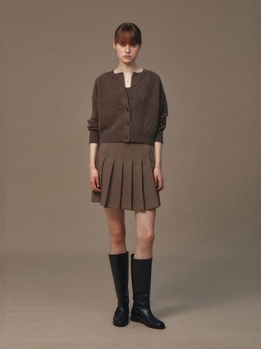 New Pleated Mini Skirt (Ash Brown) - Lemme - Modalova