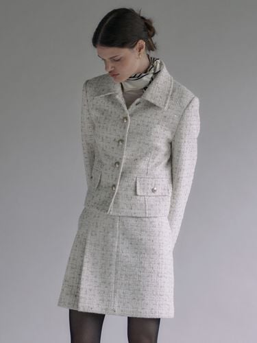 Stan Collar Boucle Jacket - LOEUVRE - Modalova