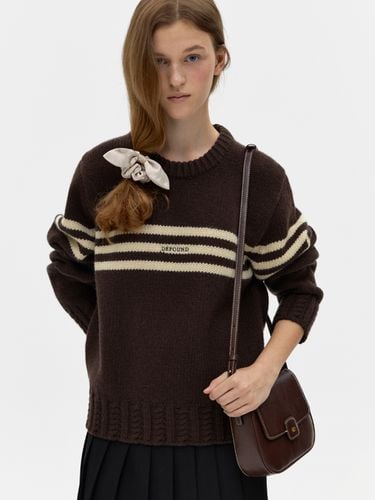 Dpwd Cable Rib Pullover - Brown - DEPOUND - Modalova