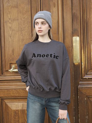 Boucle Logo Sweatshirts_Charcoal - ANOETIC - Modalova