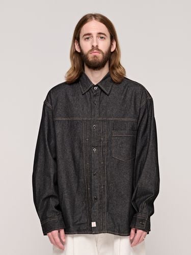 Washing Denim Shirt Jacket _ Black - CARGOBROS - Modalova