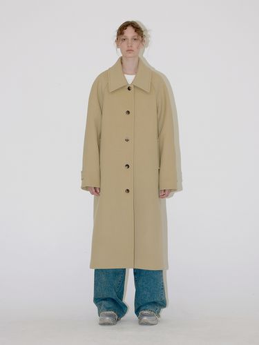 Relaxed Balmacaan Coat - DIAGONAL - Modalova