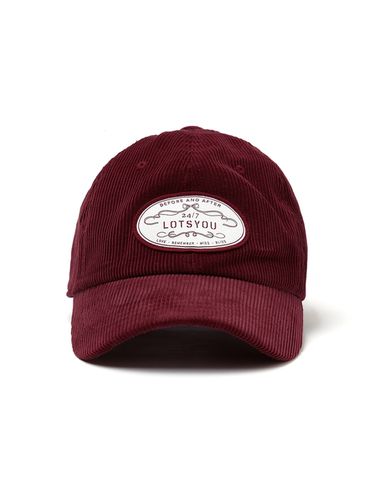 Classic Corduroy Ball Cap_Red - LOTS YOU - Modalova