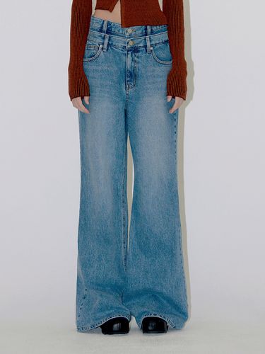 Waist Consecutive Bootcut Denim _ - DIAGONAL - Modalova