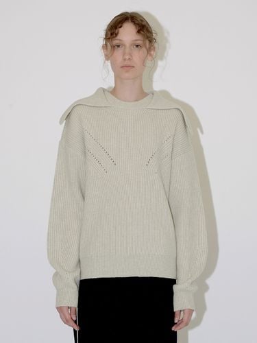 Wool Collar Knit Pullover - DIAGONAL - Modalova