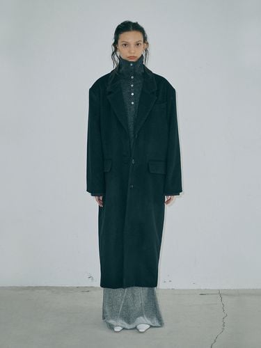 Boxy Long Coat_Navy - MARGESHERWOOD - Modalova