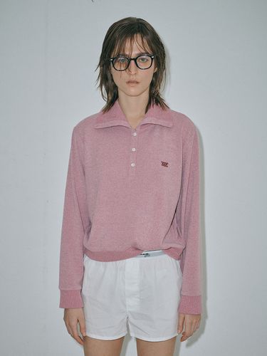 Button Turtleneck T-shirt_Pink - MARGESHERWOOD - Modalova