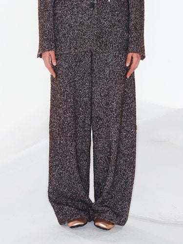 Tweed Wide-leg Pants, Brown - OPEN YY - Modalova