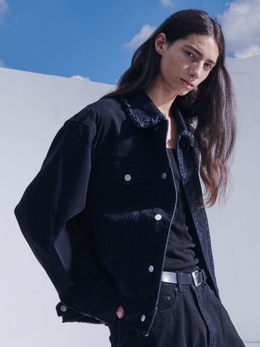 Washed Oversized Trucker Jacket - INROWS - Modalova