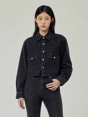 Cropped Denim Jacket _ Gray - Wrangler - Modalova