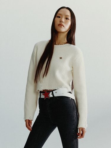 Destroyed Cropped Knit Sweater - Wrangler - Modalova