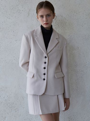 Stand Wool Jacket + Skirt - JOORTI - Modalova