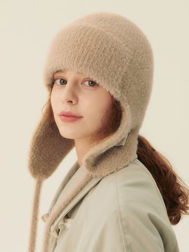 Knit Trooper Hat_Beige - GOCORI - Modalova