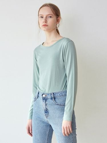 Boat Neck Slim Long Sleeve Shirt _ - NICK&NICOLE - Modalova