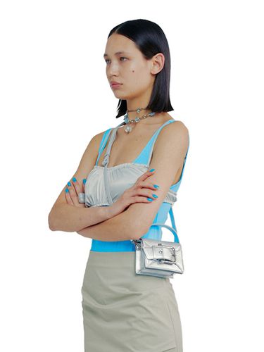 Belted Brocle Micro Bag_Silver - OSOI - Modalova