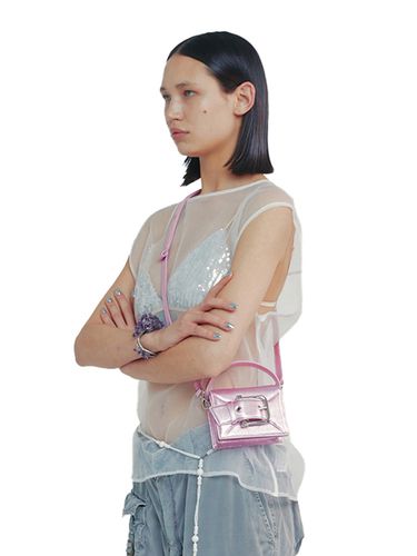 Belted Brocle Micro Bag_Metallic Pink - OSOI - Modalova