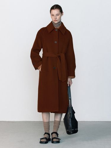 Cashmere Belted Coat_Wood Brown - JOY GRYSON - Modalova