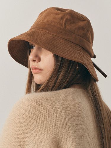 Suede Ribbon Bucket Hat_3 Colors - Marchen - Modalova