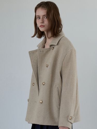 Wool Double Coat (Beige) - JOORTI - Modalova