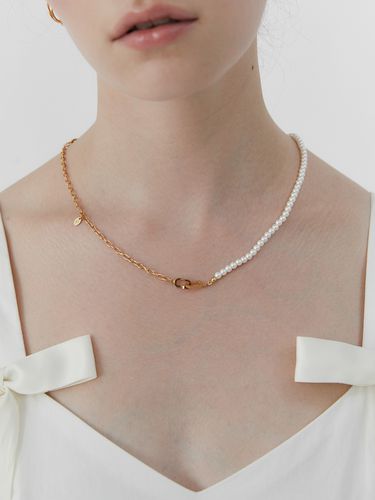 Silver925] Half Pearl Multi Chain Necklace - ROAJU - Modalova