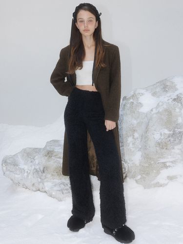 Fluffy Bootcut Pants_Black - THETIS - Modalova