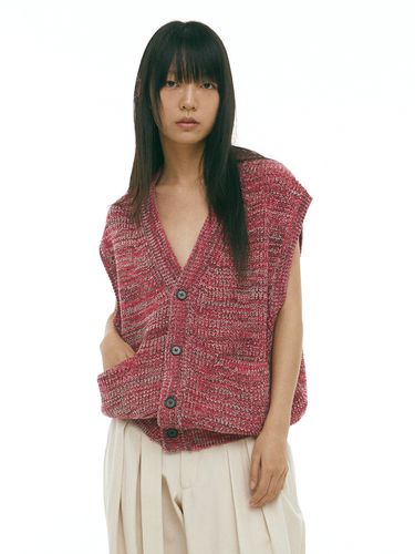 Multi Color Button Front Knit Vest - 2colors - HYIIⁿ - Modalova